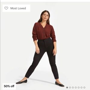 Brand new fixed-waist stretch cotton pant